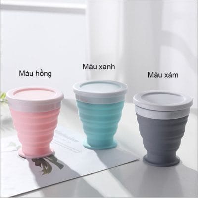 cốc silicon 3 màu