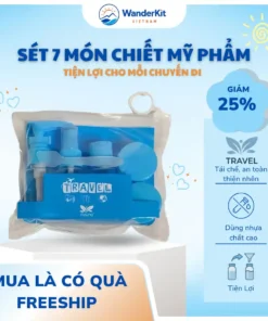 Bộ Chiết Mỹ Phẩm Du Lịch (7 Món) - Gọn Nhẹ, Thời Trang, Tiện Lợi