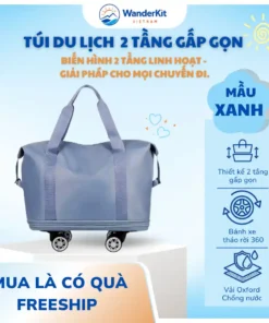 Túi Du Lịch WanderKit 2 Tầng Gấp Gọn - Giải Pháp Linh Hoạt Cho Chuyến Đi Ngắn Ngày