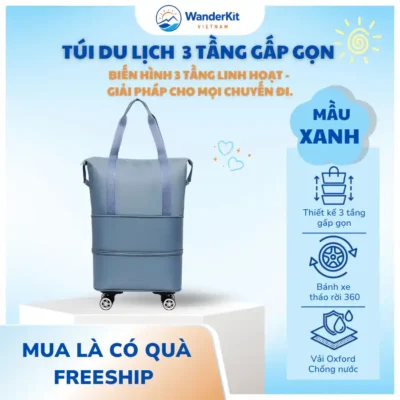 Túi Du Lịch Wanderkit 3 Tầng Gấp Gọn - Giải Pháp Cho Mọi Chuyến Đi