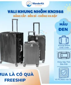 Vali Khung Nhôm Khóa Sập KN2988 - Đẳng Cấp Thượng Lưu